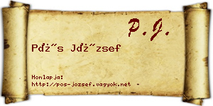 Pós József névjegykártya